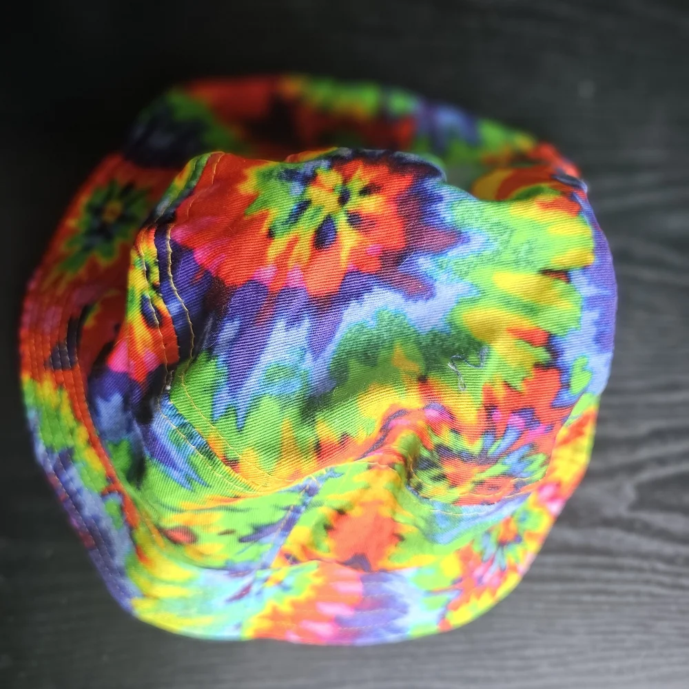 Orange Beach Kids Brightly Colored Tie-dye Bucket Hat